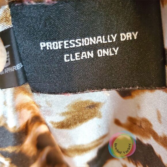 Vintage Guess Raincoat Trench Coat Womens Small Black Animal Print Lined Y2K 90s - Picture 15 of 16